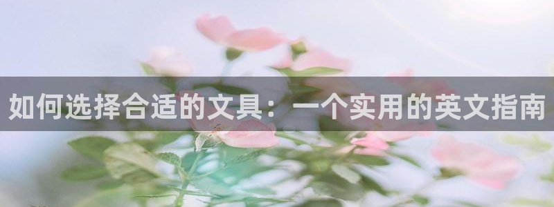 九游会官网入口在哪找：如何选择合适的文具